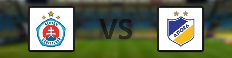 Slovan Bratislava - Apoel Nicosia odds, speltips, resultat i Champions League