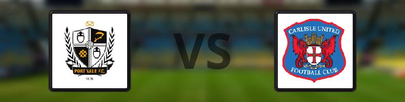 Port Vale - Carlisle odds, speltips, resultat i League Two