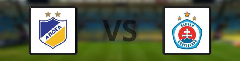 Apoel Nicosia - Slovan Bratislava odds, speltips, resultat i Champions League