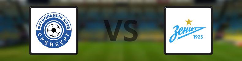 FC Orenburg - Zenit odds, speltips, resultat i Ryska Premier League