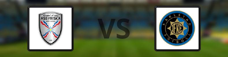 Assyriska - IF Karlstad Fotboll odds, speltips, resultat i Division 1