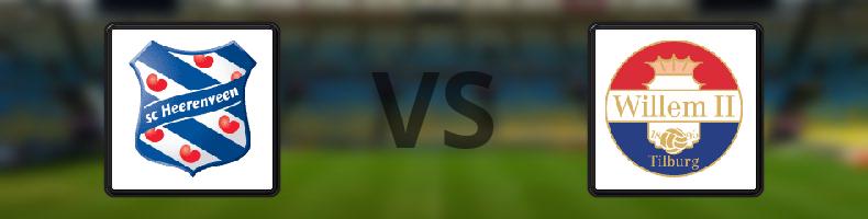 Heerenveen - Willem II odds, speltips, resultat i Eredivisie