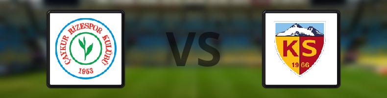 Çaykur Rizespor - Kayserispor odds, speltips, resultat i Süper Lig