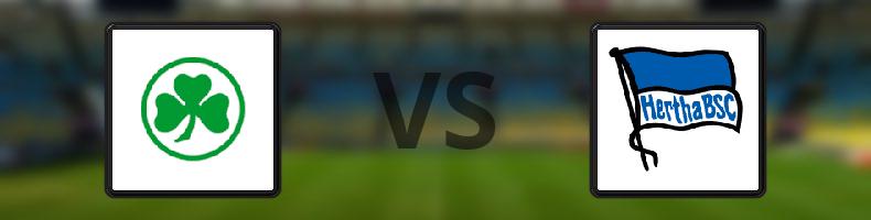 Greuther Fürth - Hertha Berlin odds, speltips, resultat i 2. Bundesliga