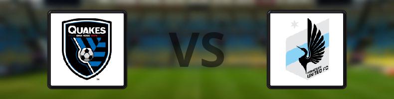 San Jose Earthquakes - Minnesota United odds, speltips, resultat i MLS