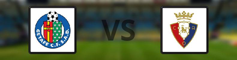 Getafe - Osasuna odds, speltips, resultat i La Liga