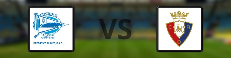 Alaves - Osasuna odds, speltips, resultat i La Liga