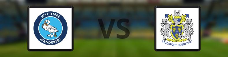 Wycombe - Stockport odds, speltips, resultat i League One