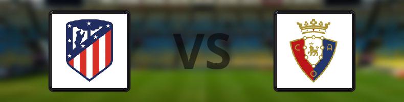 Atlético Madrid - Osasuna odds, speltips, resultat i La Liga