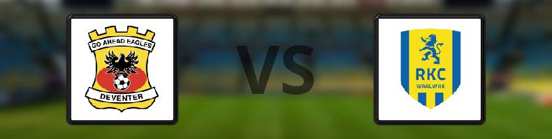 Go Ahead Eagles - Rkc Waalwijk odds, speltips, resultat i Eredivisie