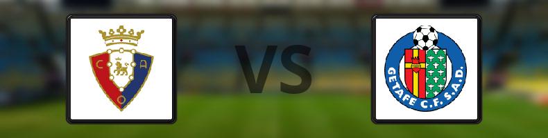 Osasuna - Getafe odds, speltips, resultat i La Liga