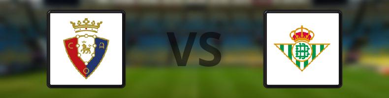 Osasuna - Real Betis odds, speltips, resultat i La Liga