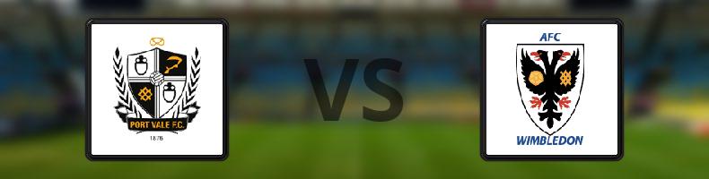 Port Vale - AFC Wimbledon odds, speltips, resultat i League Two