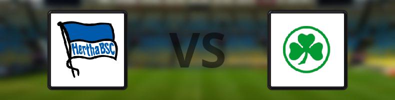 Hertha Berlin - Greuther Fürth odds, speltips, resultat i 2. Bundesliga