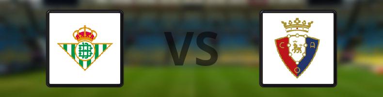 Real Betis - Osasuna odds, speltips, resultat i La Liga