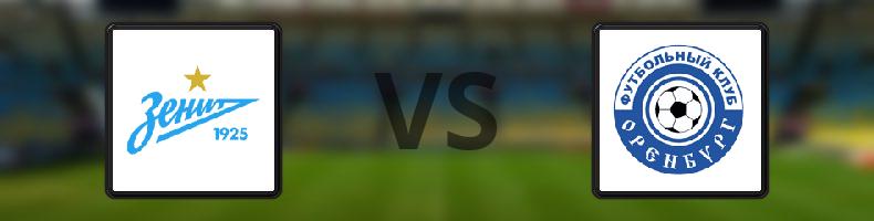 Zenit - FC Orenburg odds, speltips, resultat i Ryska Premier League