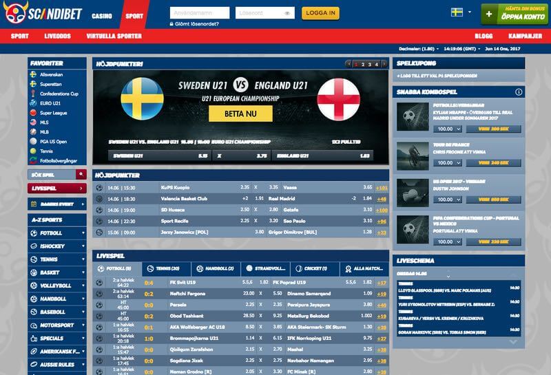 ScandiBet odds och sportsbook