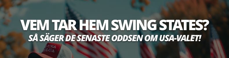 Odds på vågmästarstaterna (Swing states) i USA-valet 2024