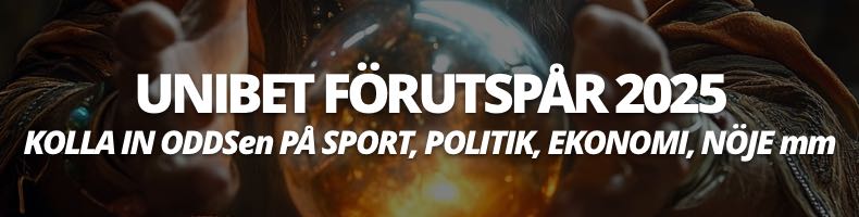 Unibet förutspår 2025 - odds på sport, ekonomi, politik, nöje & underhållning mm